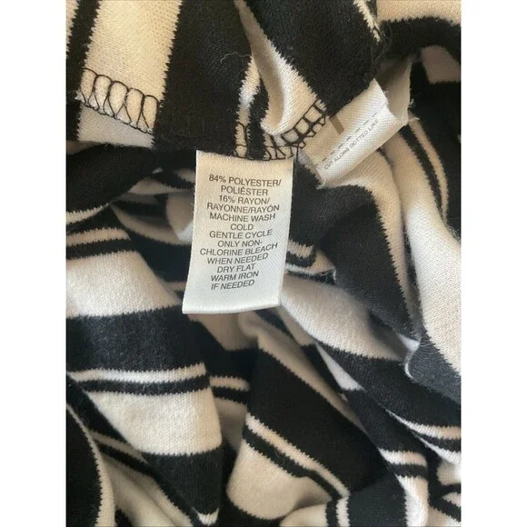 🖤  Ann Taylor Black & White Striped Boat Neck Dress – Size Medium - Picture 5 of 5